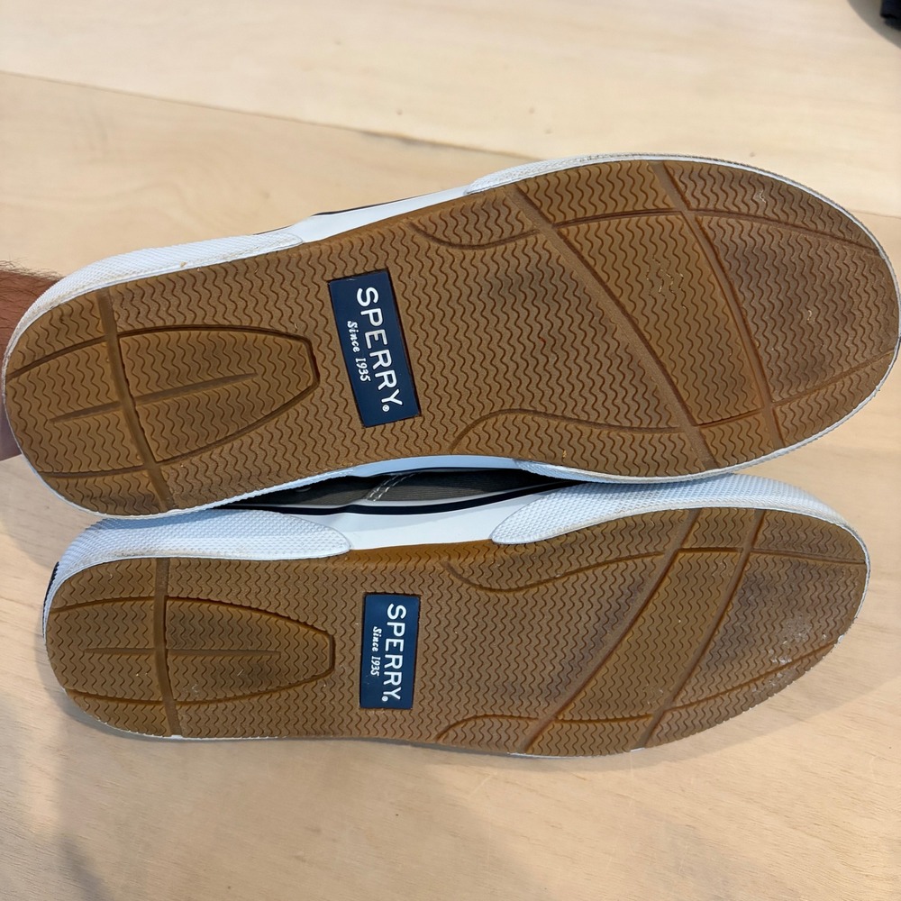 Sperry Striper II CVO Sneakers Men 7.5 Gray Canvas Lace Up Casual Boat Shoes - Picture 5 of 6